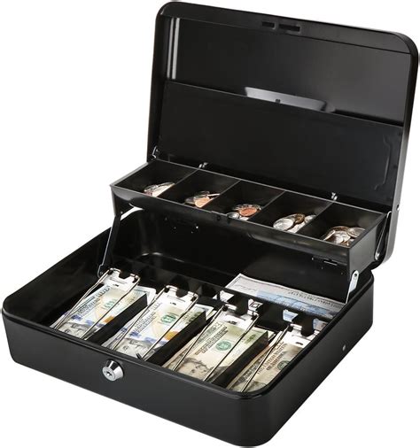 jssmst large cash box new metal money box|Jssmst Locking Large Metal Cash Box with Money .